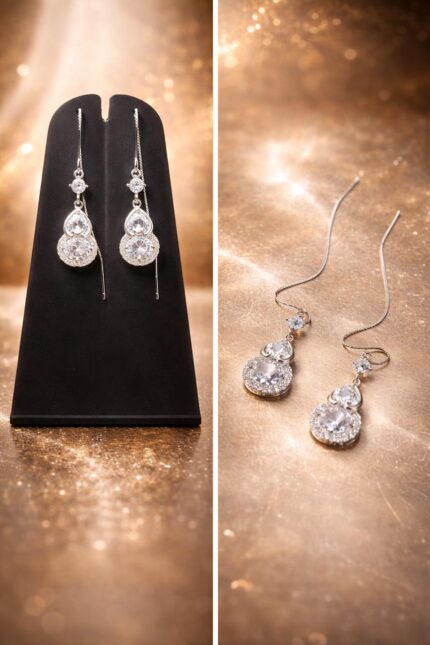 ✨Elegant Teardrop Crystal Dangle Earrings – Timeless Luxury for Every Occasion✨